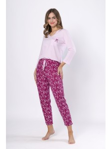 Pijama din bumbac Elif 1634 - Design elegant și confort