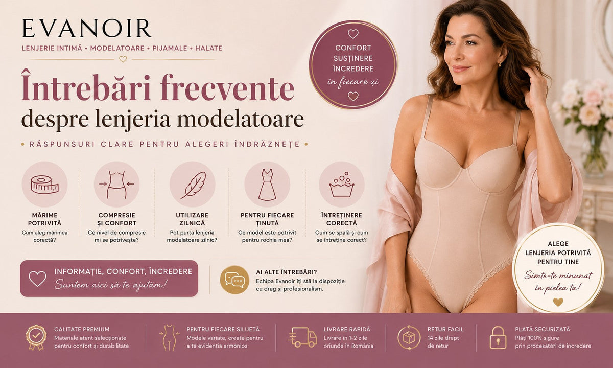 Întrebări frecvente despre lenjeria modelatoare | Evanoir