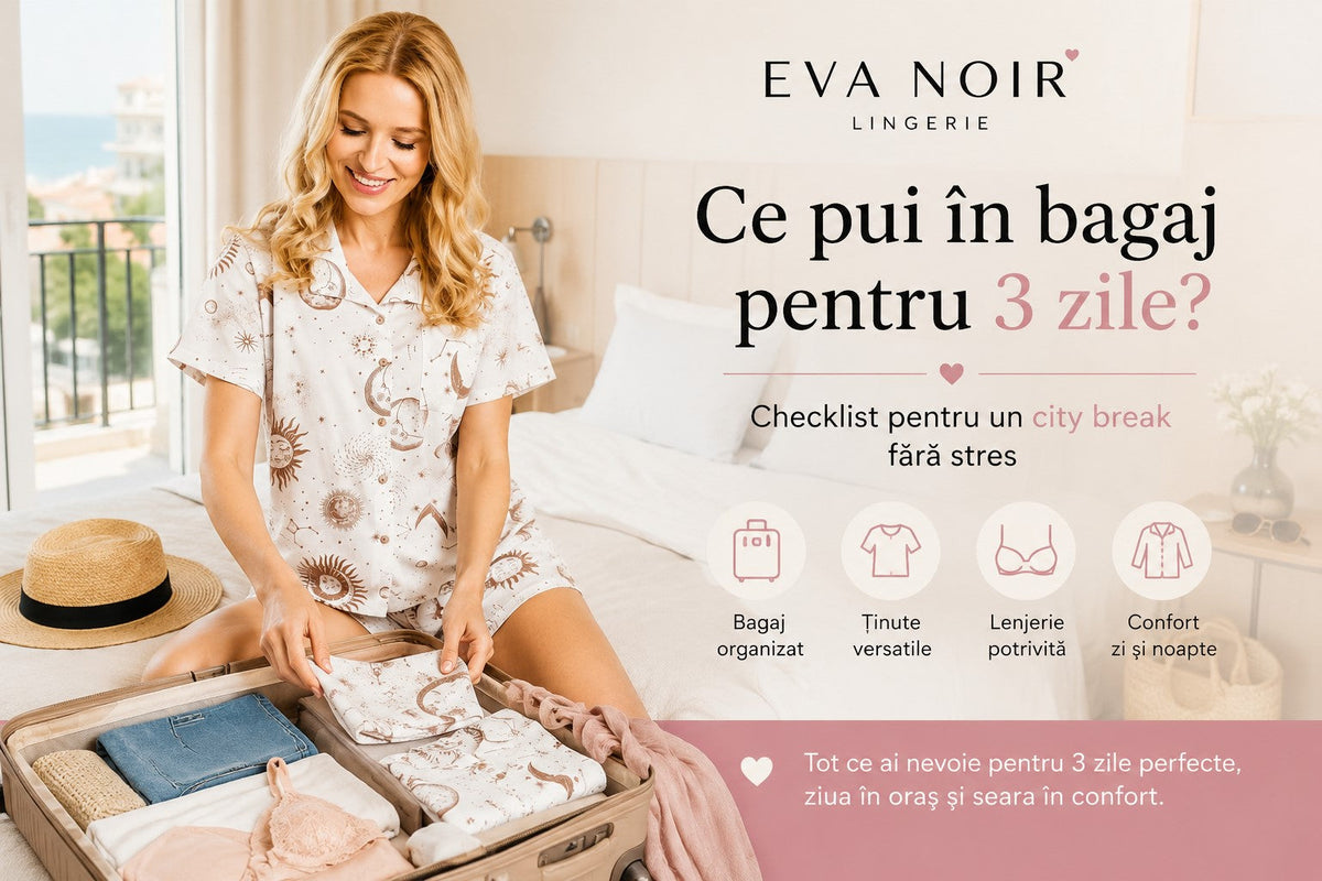 Ce pui în bagaj pentru 3 zile de vacanță? Checklist complet | Eva Noir