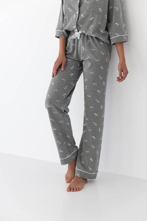 Pijama Dora din bumbac cu model pasari