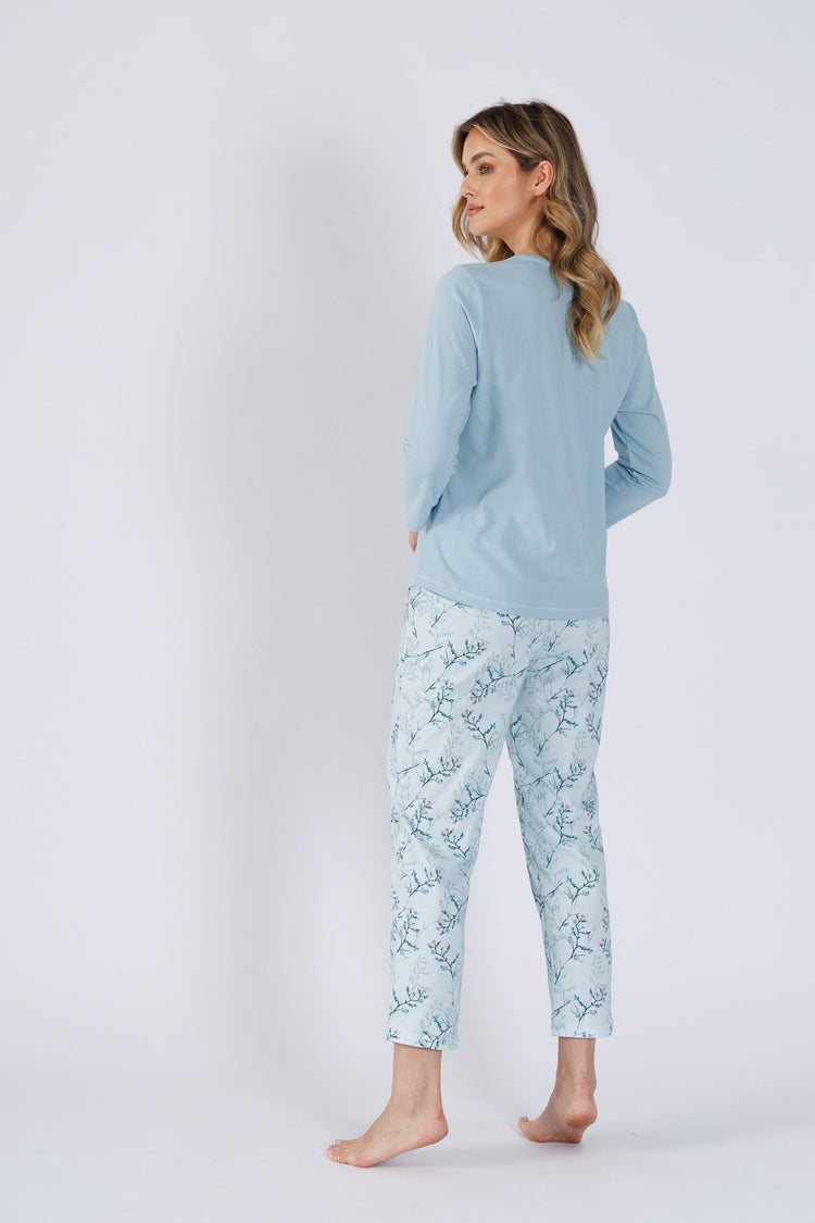 Set pijama din bumbac Zaida cu bluza si pantalon