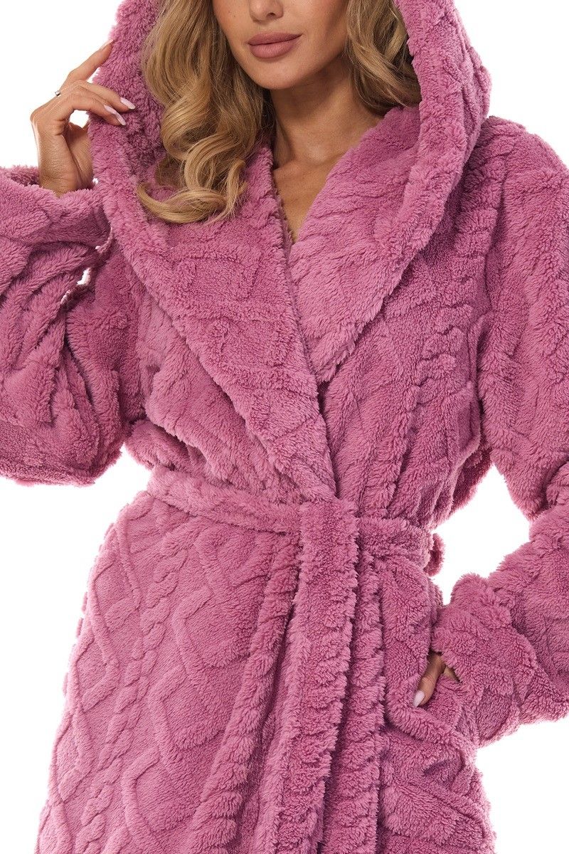 Halat de baie/casa 2402 cherry, modern și pufos