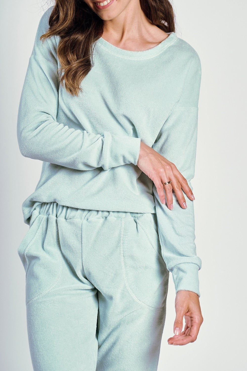 Compleu din frotte Jessi 3243 cu pantaloni confortabili