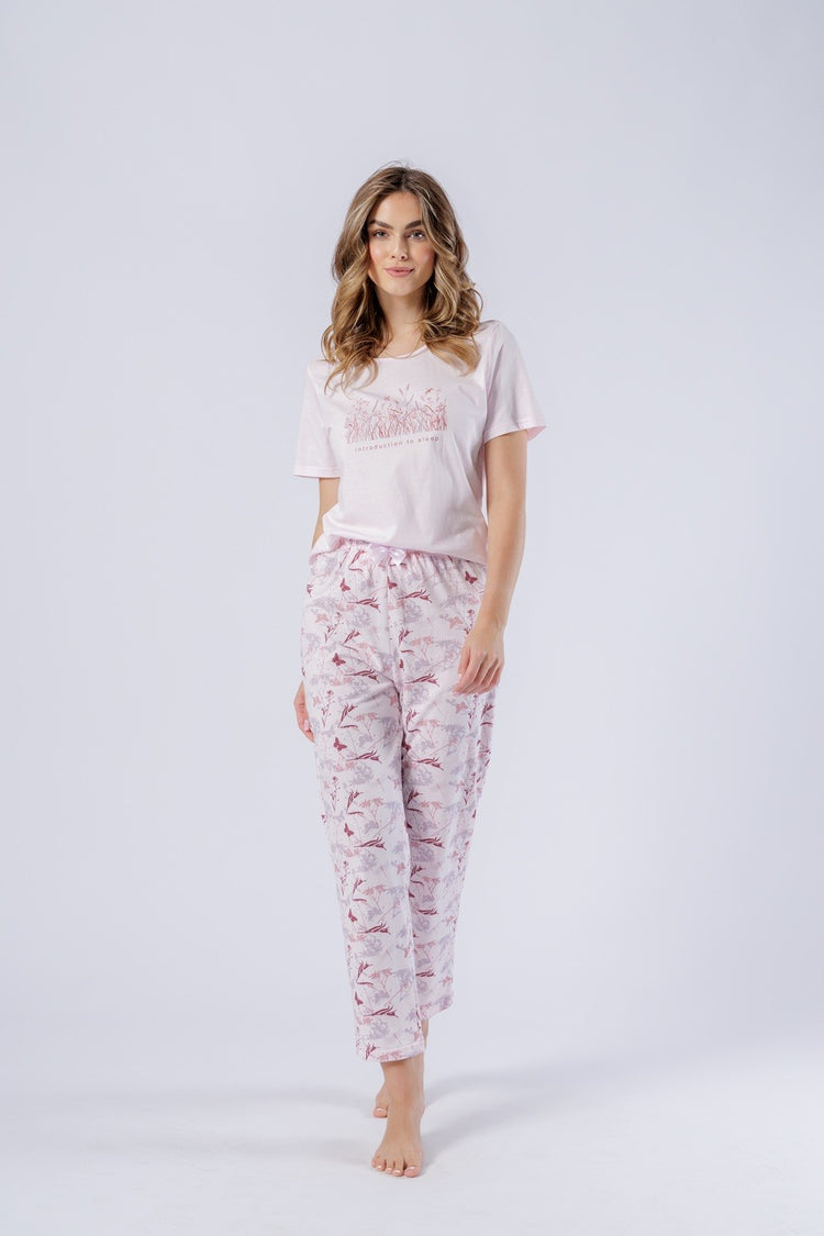 Pijama din bumbac Greta 1567, bluză și pantaloni