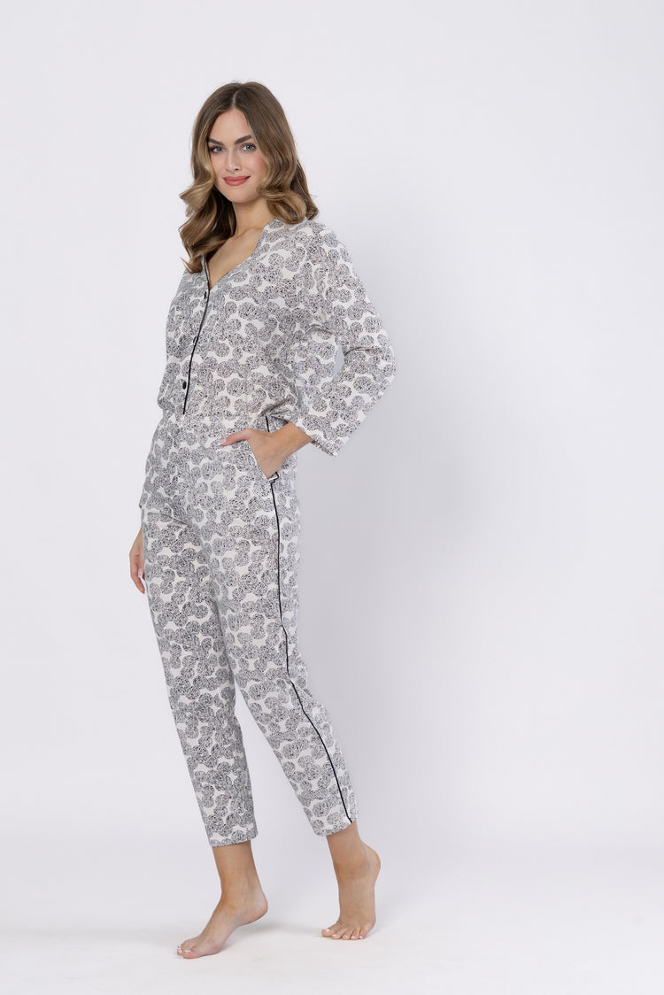 Pijama din bumbac Bronia 1609 - Eleganță și Confort
