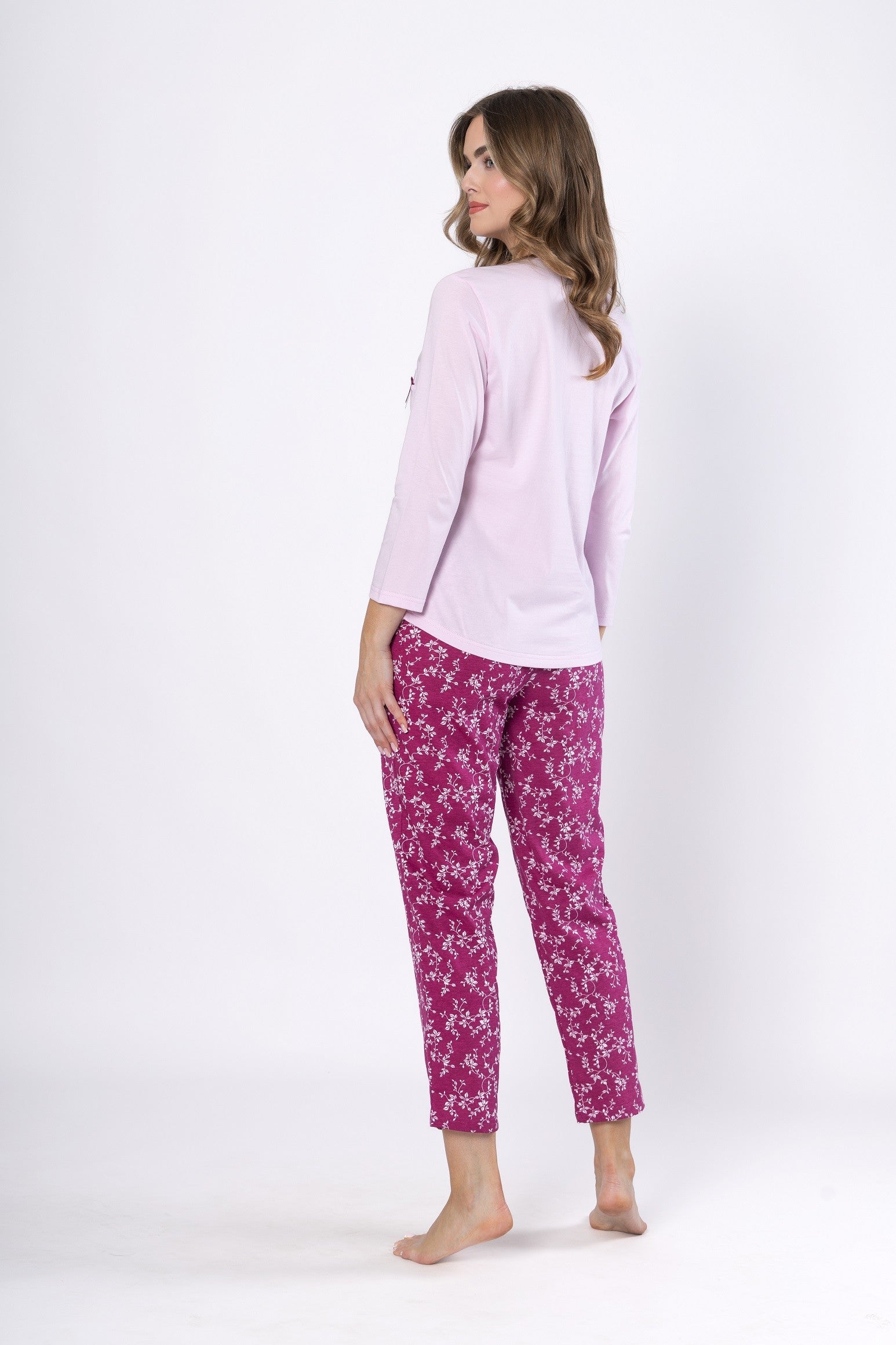 Pijama din bumbac Elif 1634 - Design elegant și confort