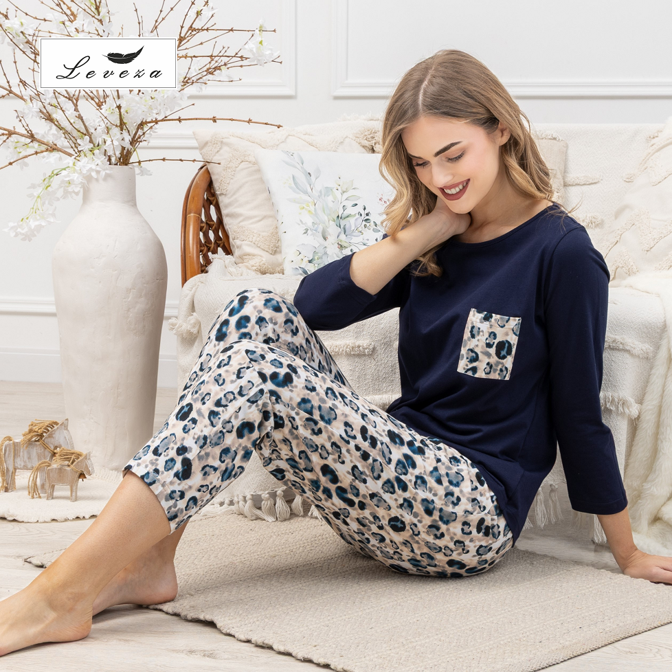 Pijama din bumbac Wiktoria 1664 - Design elegant