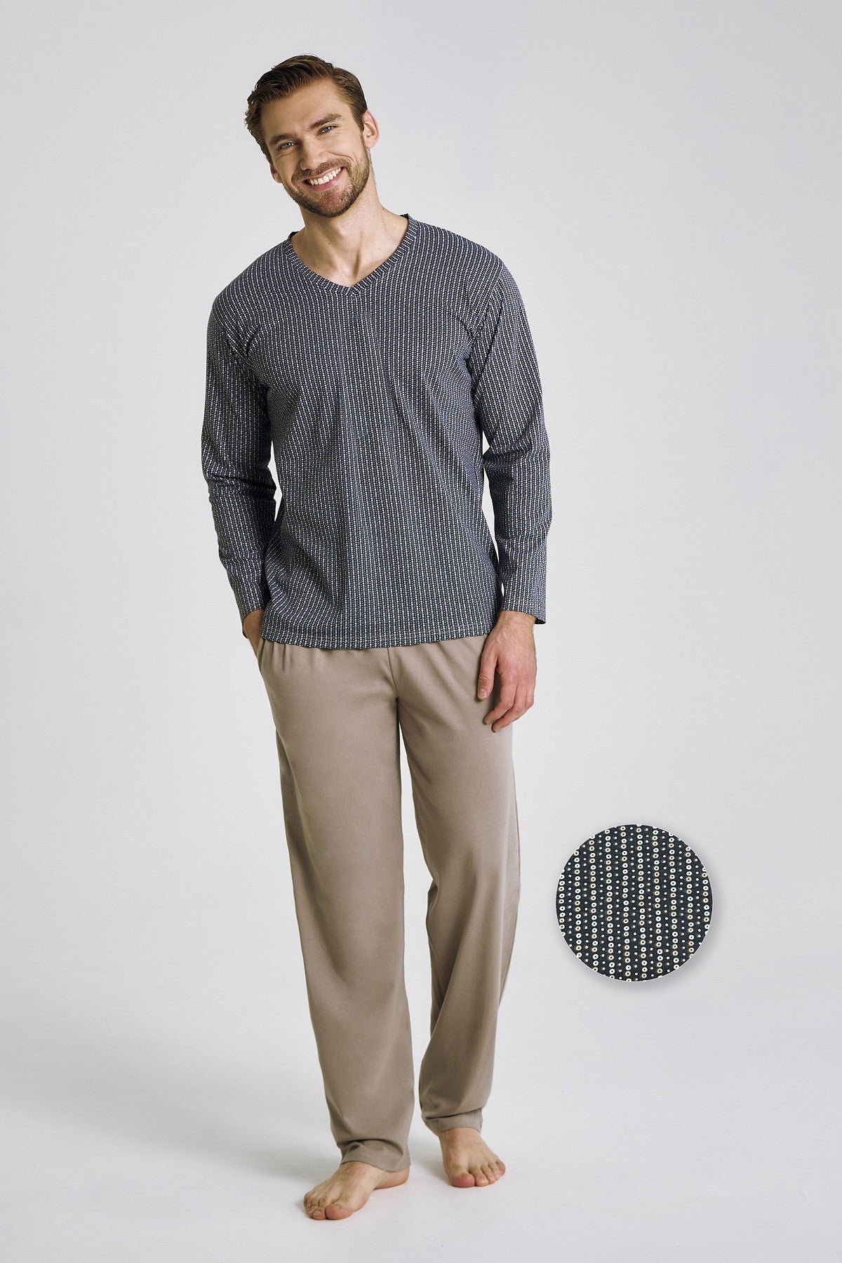 Pijama din bumbac Luca 3481 - Confort și Stil