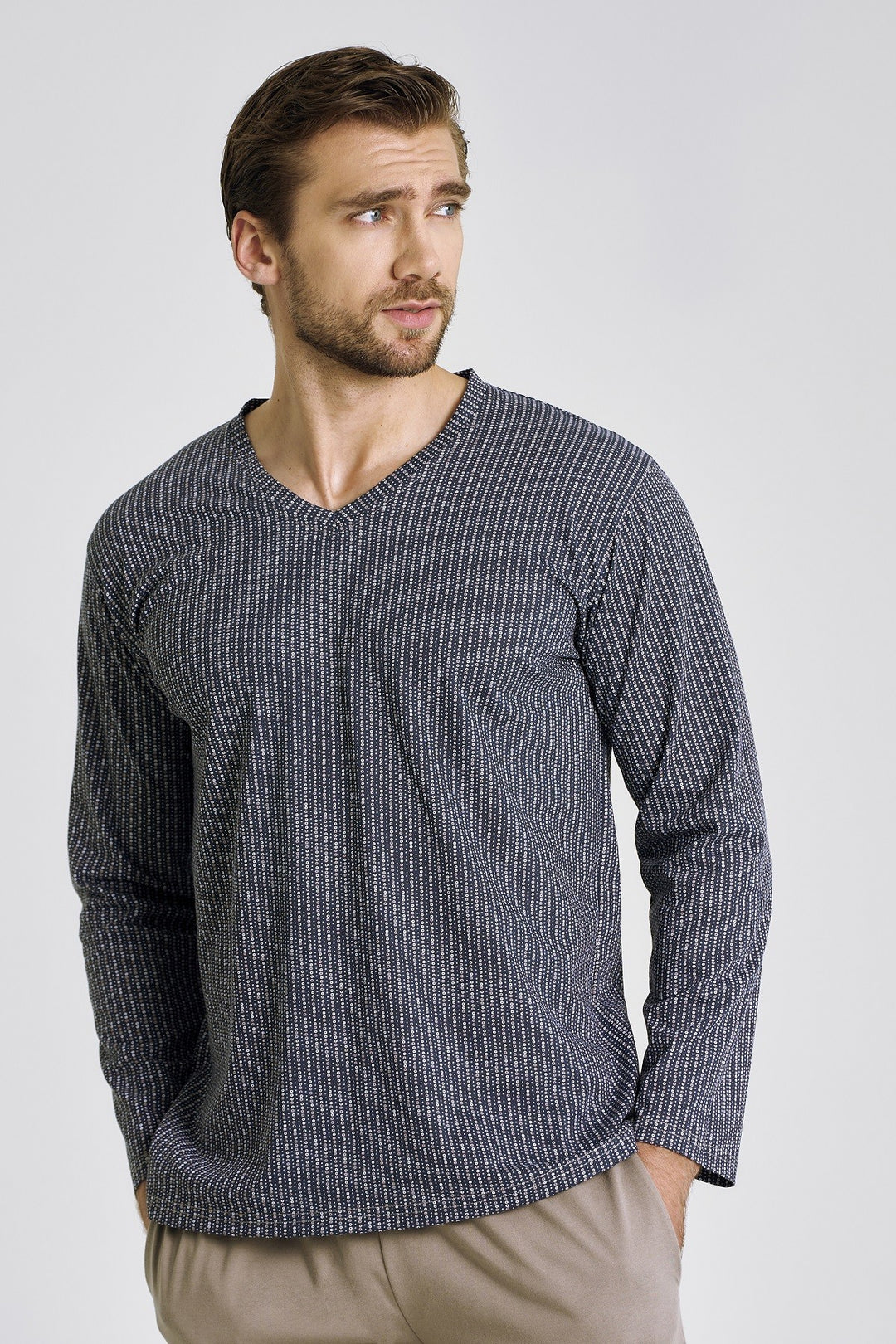 Pijama din bumbac Luca 3481 - Confort și Stil