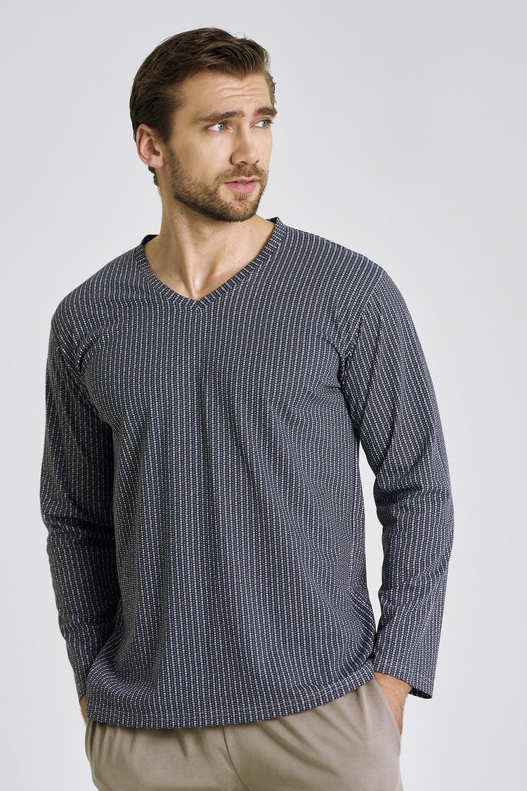 Pijama din bumbac Luca 3481 - Confort și Stil