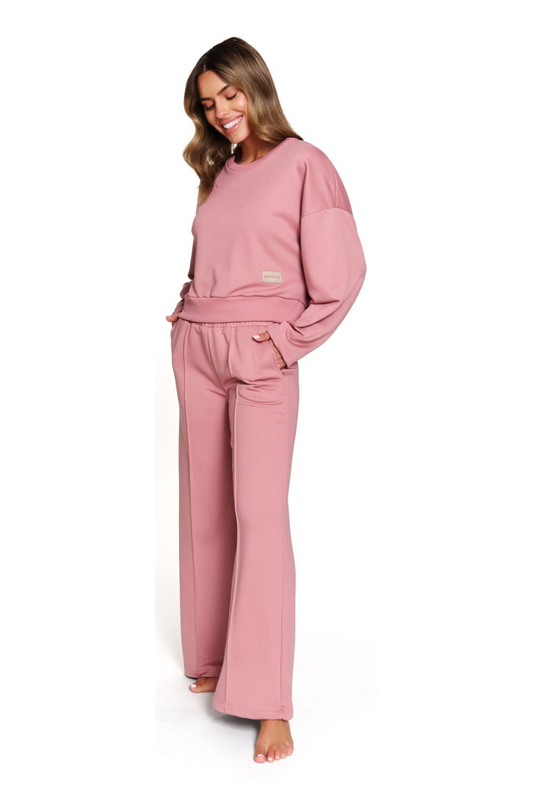 Compleu de Casa DRS 7360 Rose - Hanorac Lejer și Pantaloni
