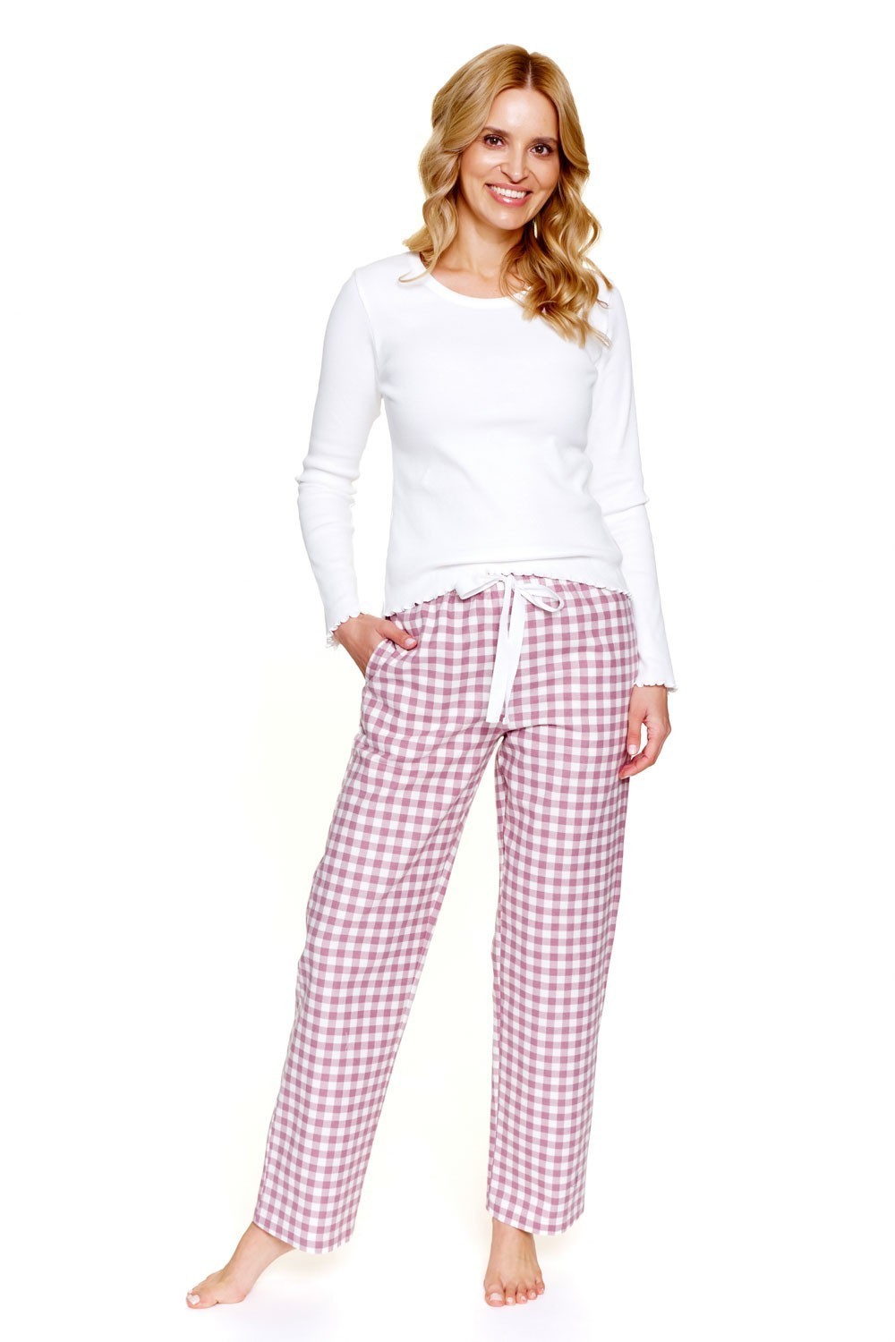 Pijama din bumbac 7302 - Pantaloni flanel