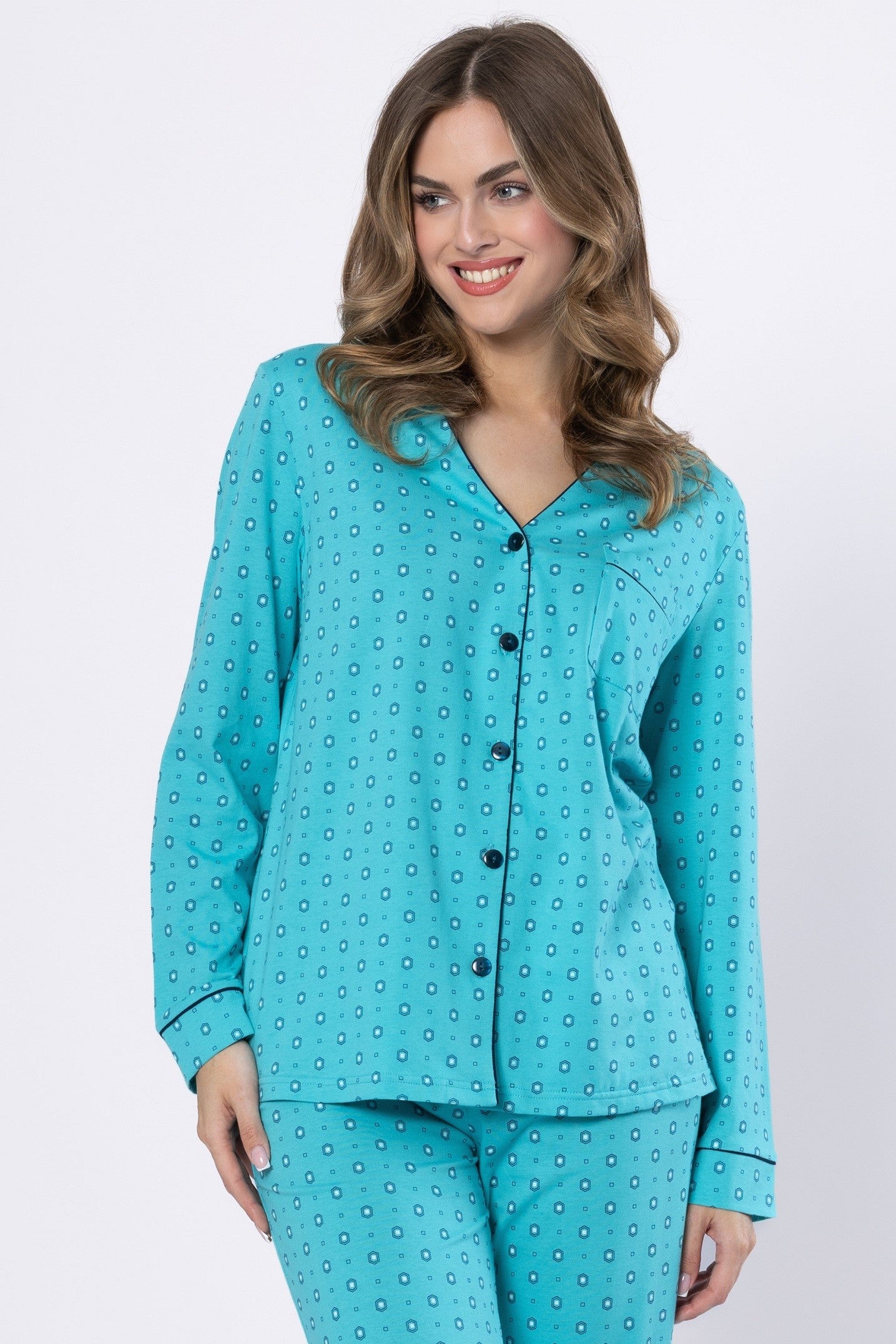 Pijama din bumbac Alicja 1650, confort și stil