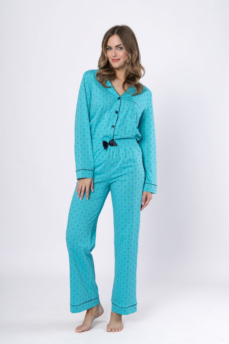 Pijama din bumbac Alicja 1650, confort și stil