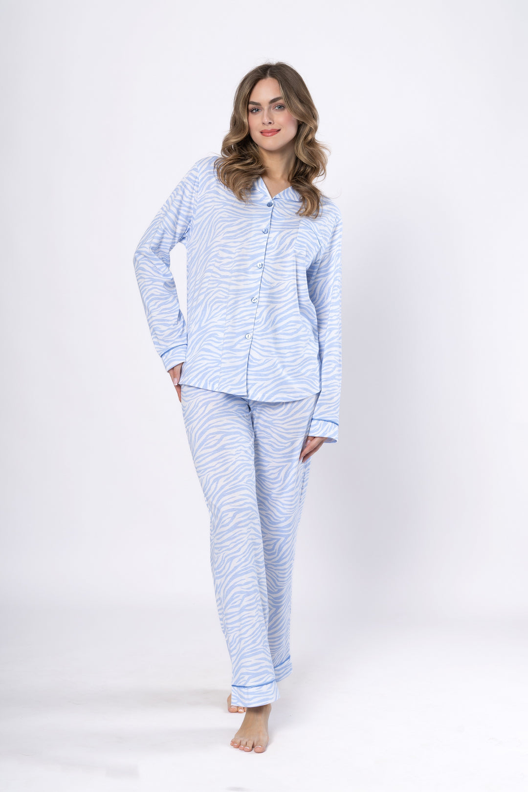 Pijama din bumbac Dominika 1655 - confort și stil