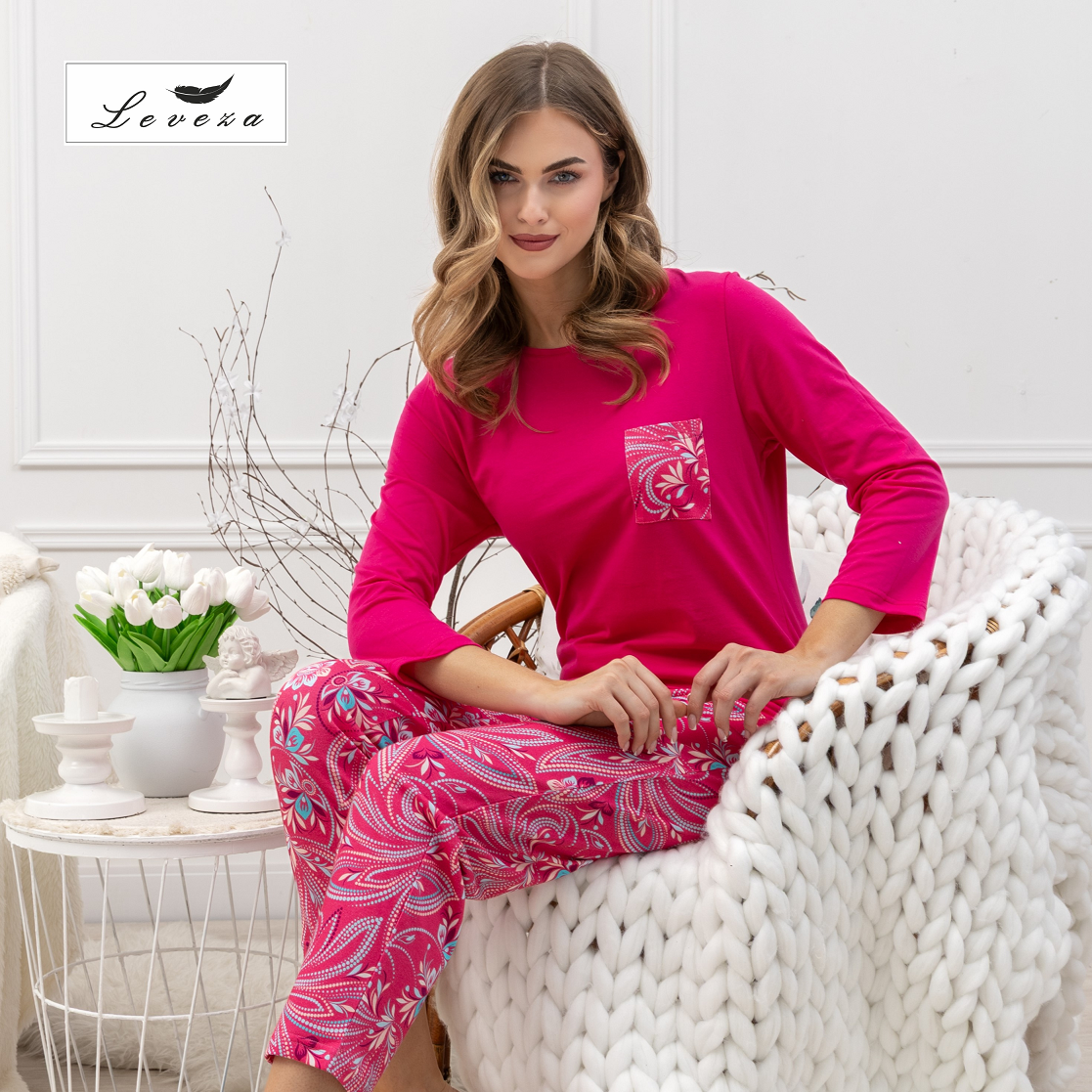 Pijama din bumbac Wanda 1666 - Design elegant