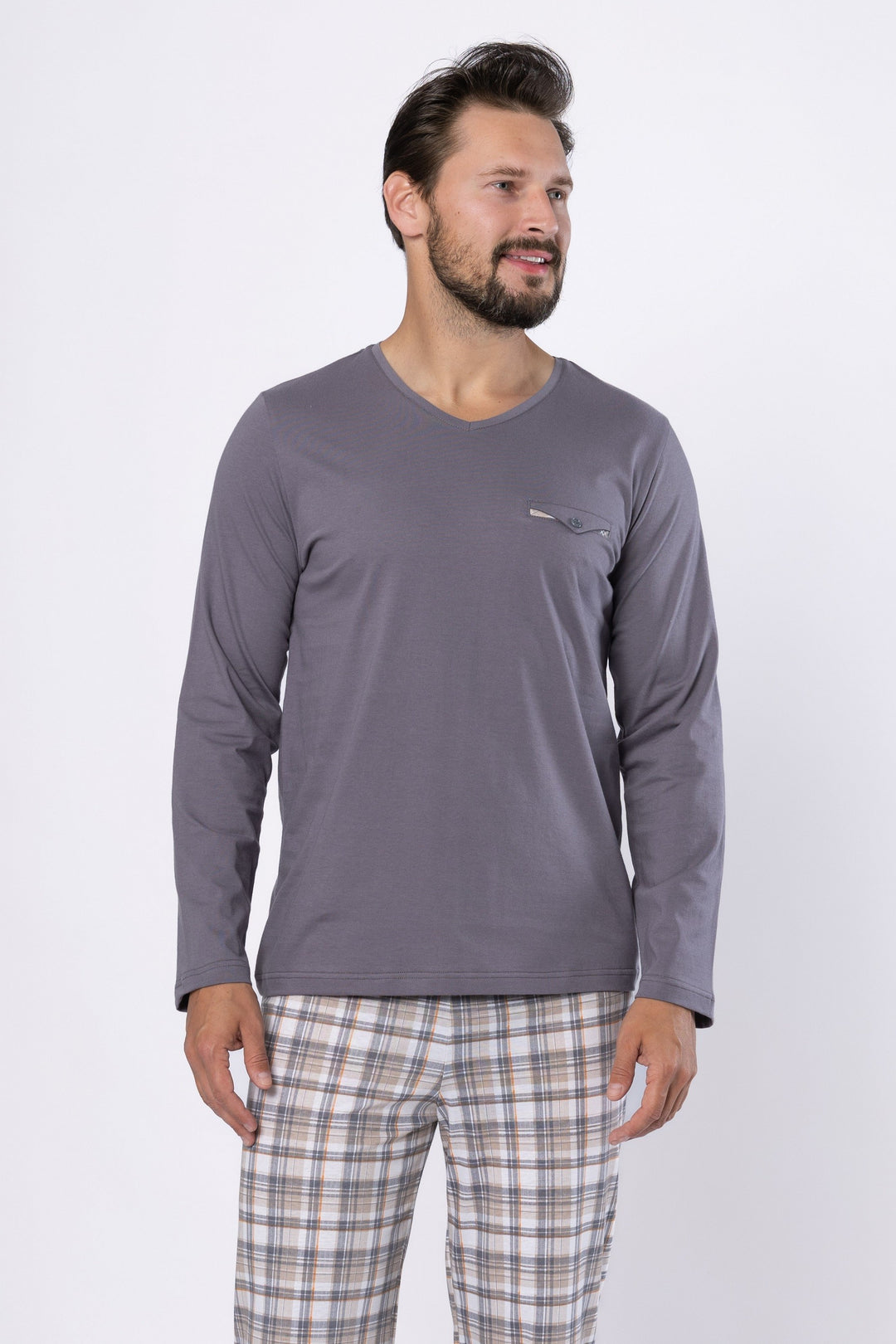 Pijama bumbac Andrzej 1694 gri