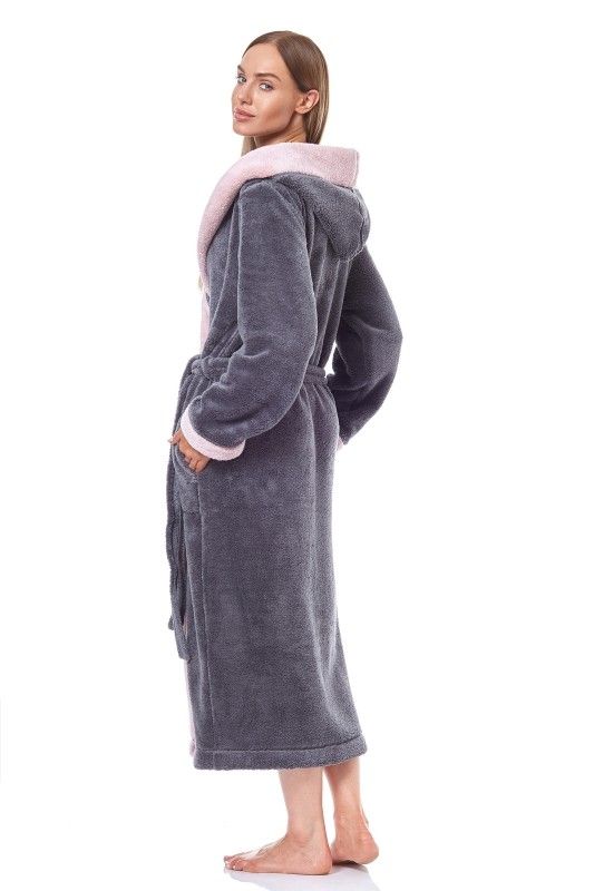 Halat baie/casă 9145 HFT onyx cu broderie florală
