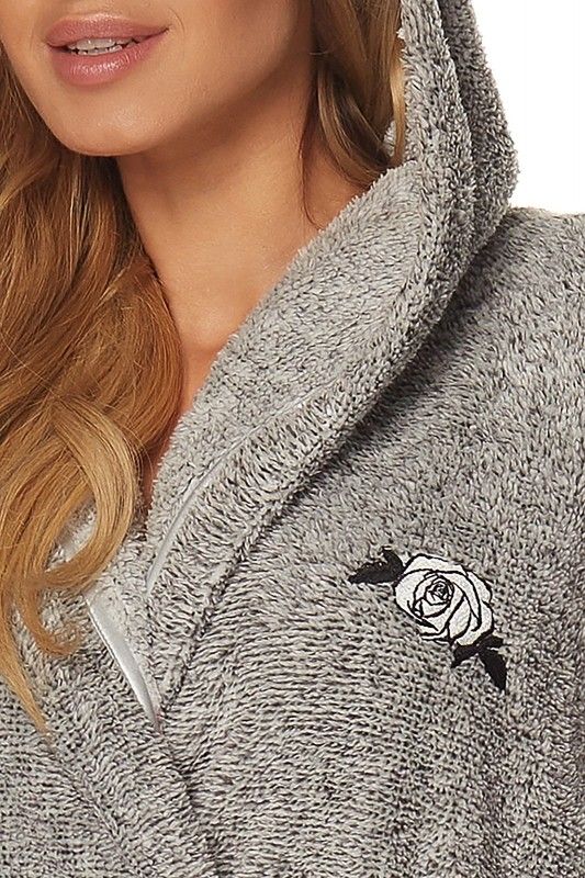 Halat de baie/casa 2070 ROSE melange cu broderie