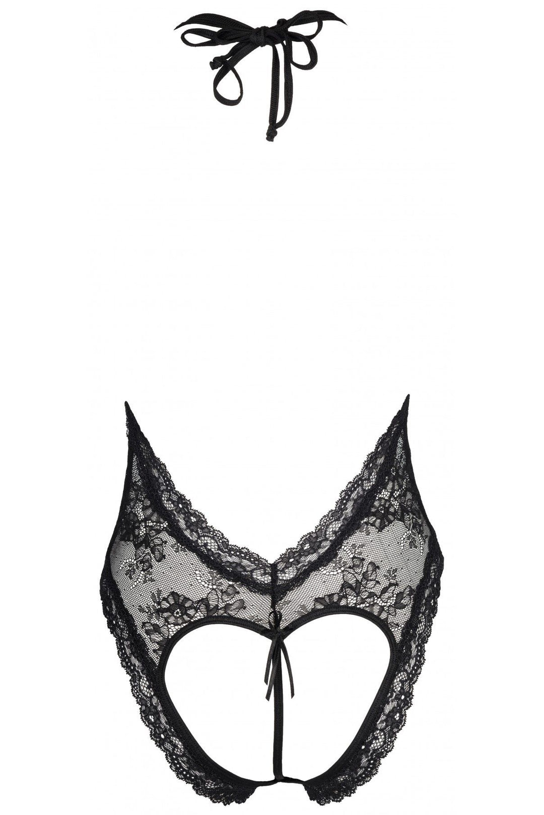 Body Axami Preto V-6540 din dantelă și material transparent