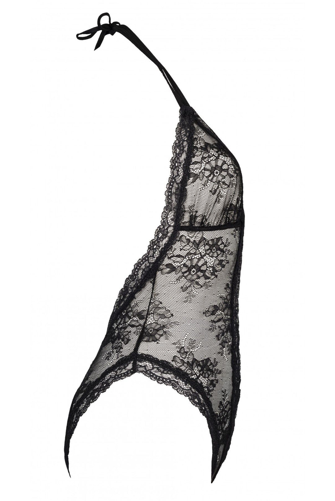 Body Axami Preto V-6540 din dantelă și material transparent