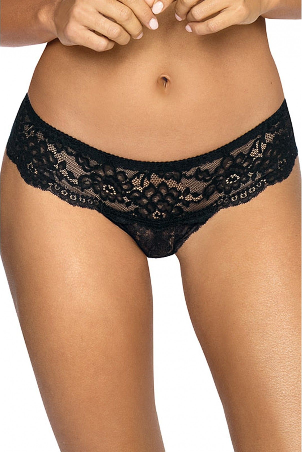 Chiloți Axami V-9465 din dantelă neagră