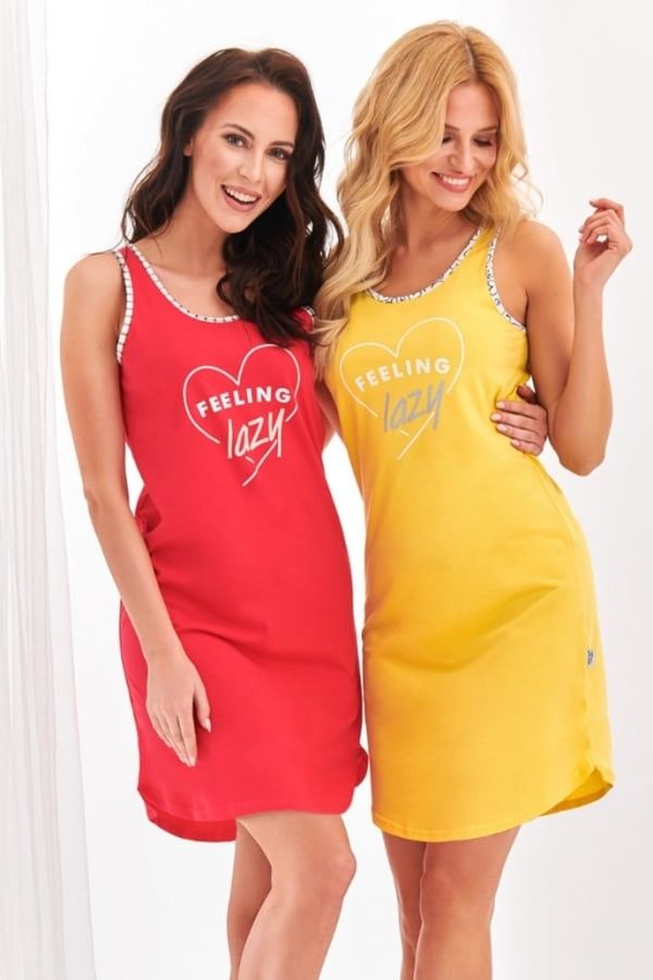 Cămașă de noapte Marika, galben, bumbac