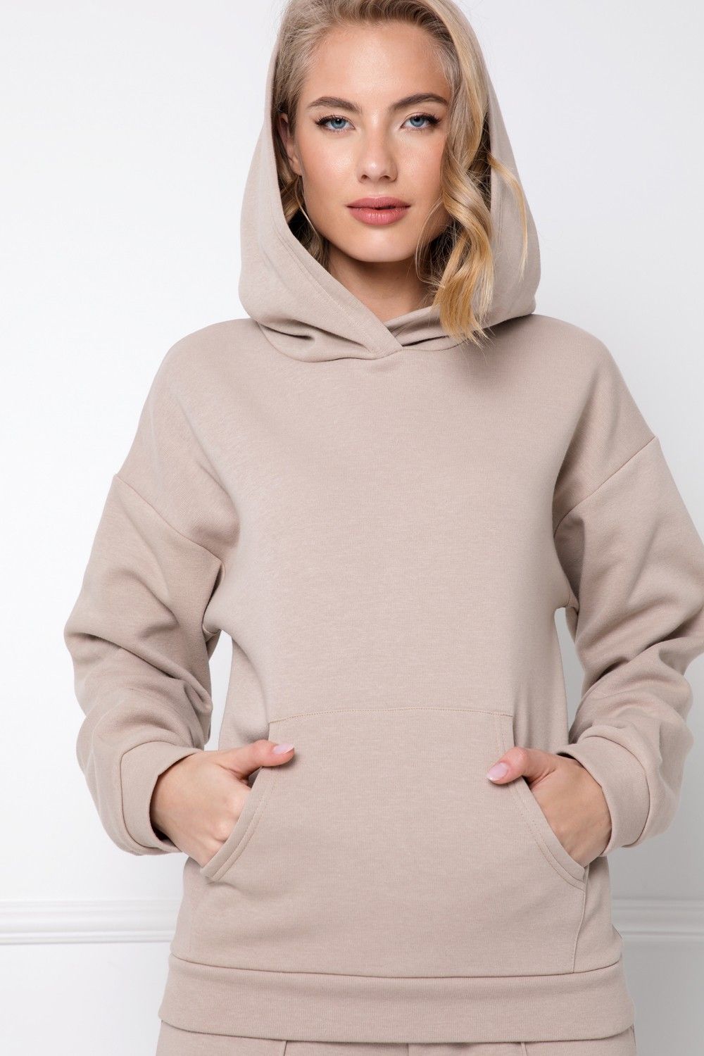 Compleu de Casa Kenny Bej - Tricot și Mansete