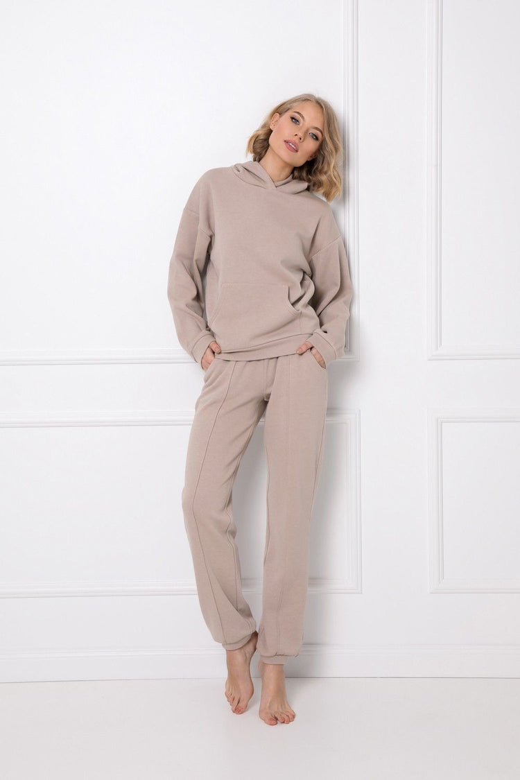 Compleu de Casa Kenny Bej - Tricot și Mansete