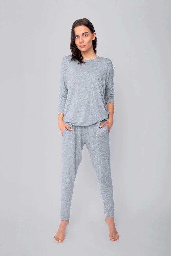 Compleu de casă Styl Gri - Hanorac și pantaloni