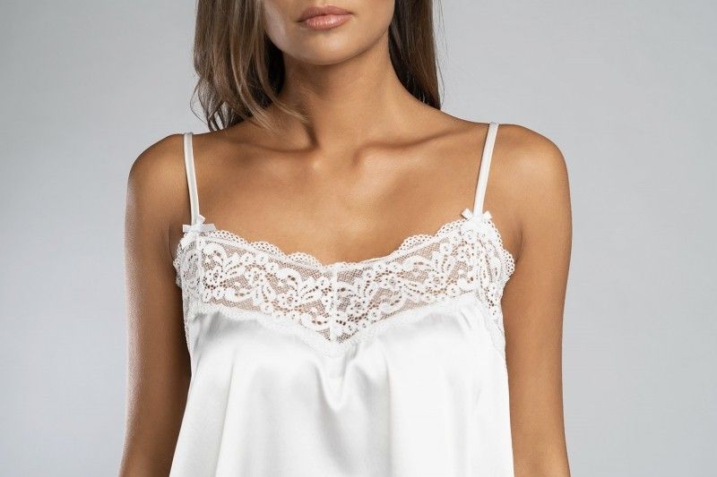 Pijama Satin Dotyk Ecru pentru Femei