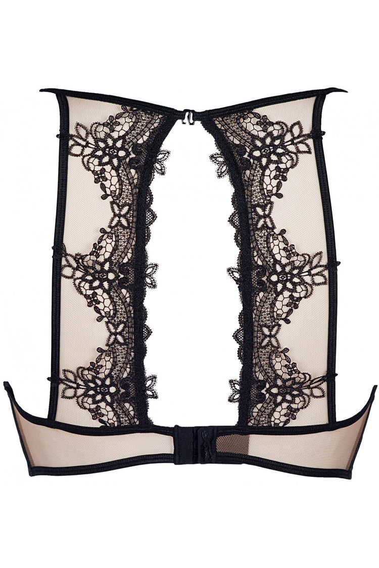 Sutien Axami V-8901 - Bej Transparent cu Negru Intens