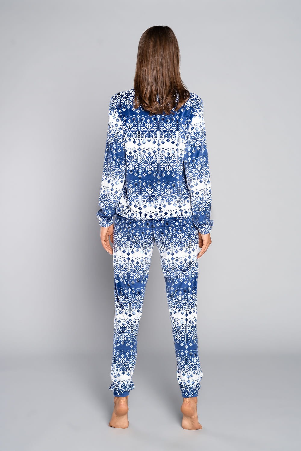 Compleu de casa Snow albastru model norvegian