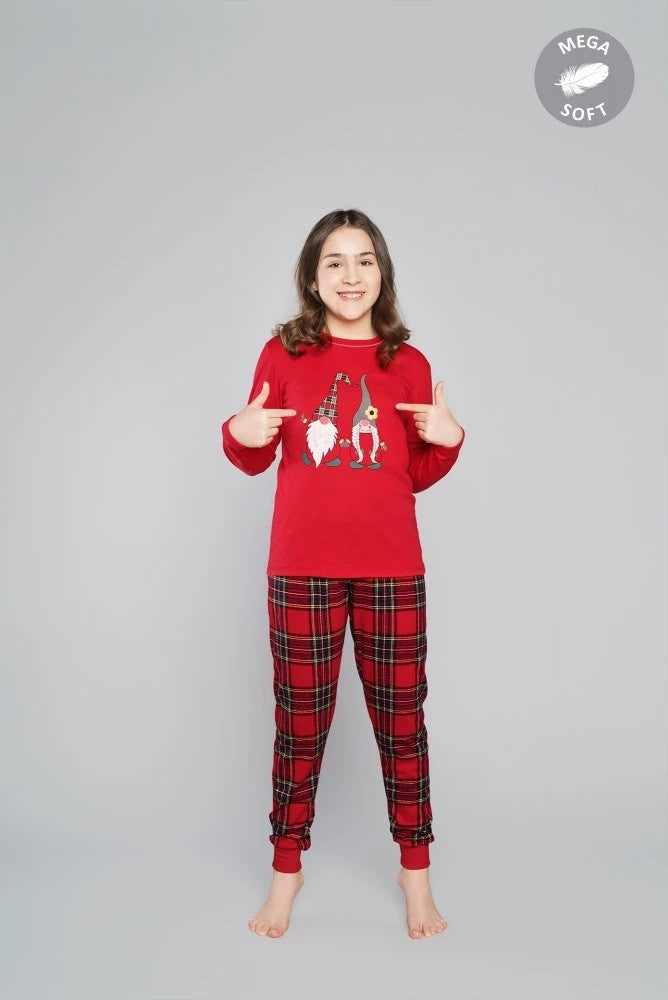 Pijama de Crăciun pentru copii cu Moș Crăciun