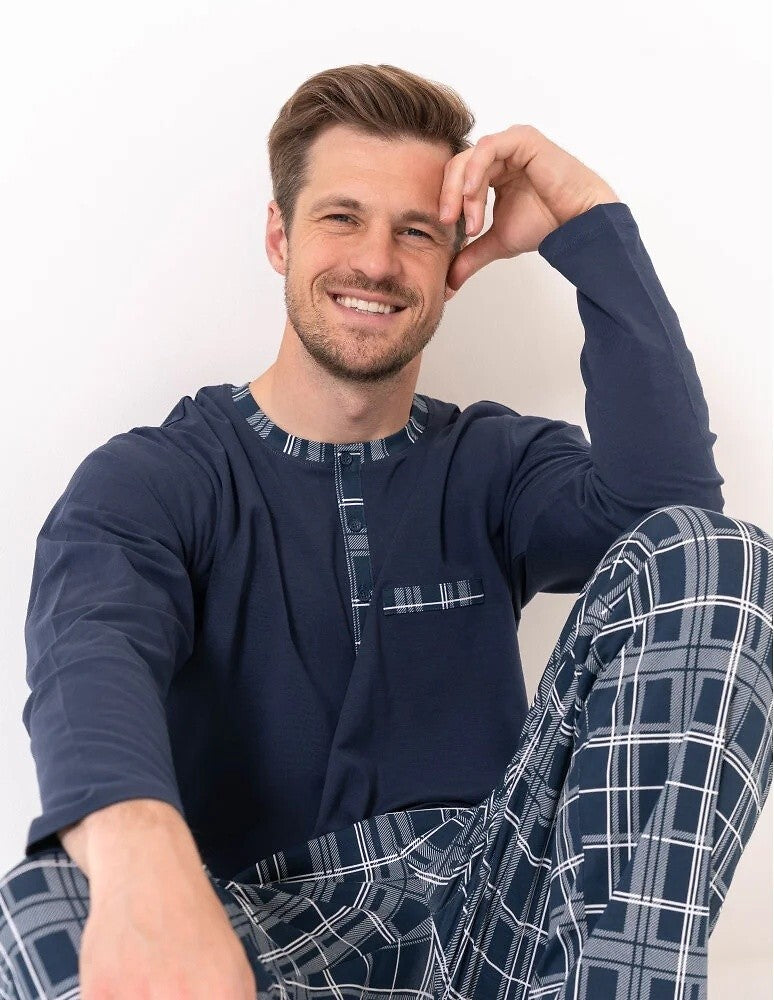 Pijama barbati din bumbac Moraj 022
