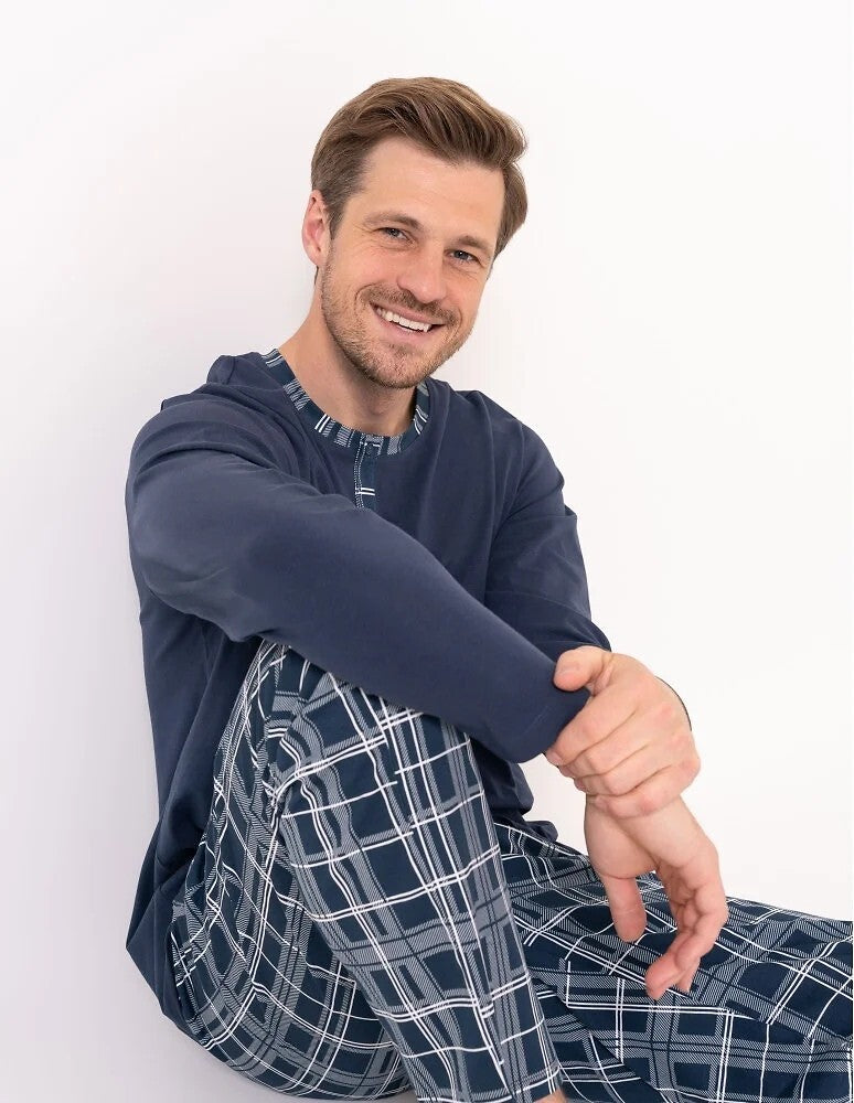Pijama barbati din bumbac Moraj 022