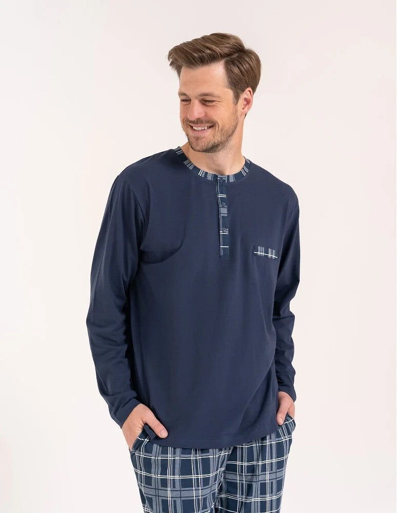 Pijama barbati din bumbac Moraj 022