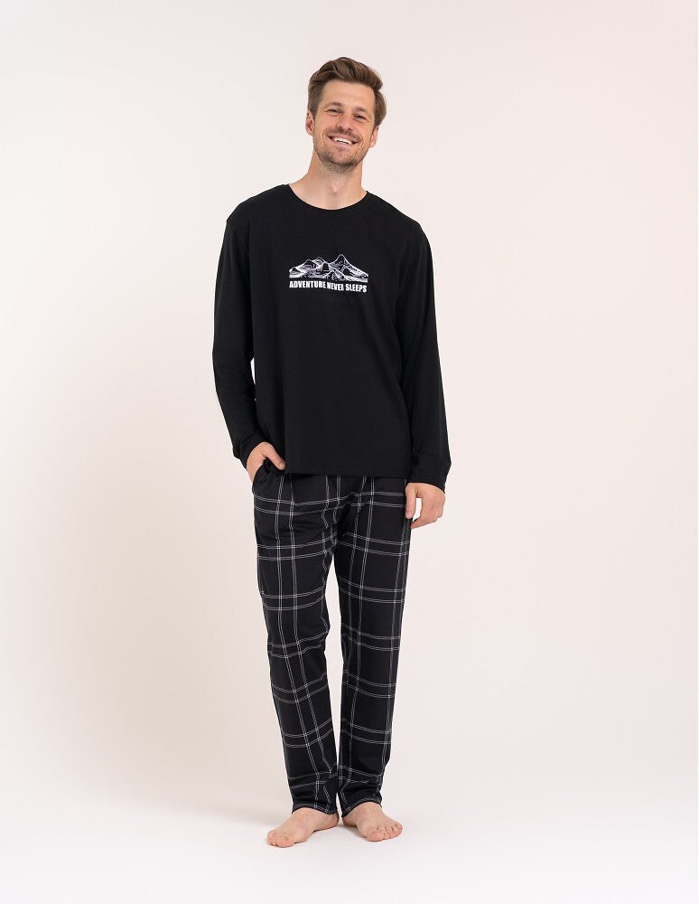 Pijama barbati din bumbac Moraj 004