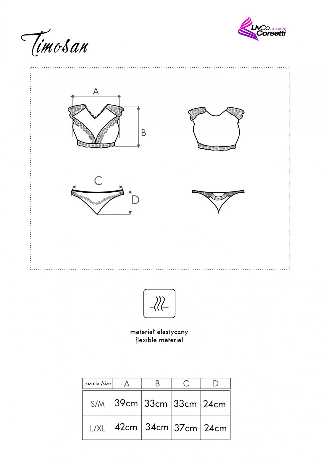 Set sexy Timosan din dantelă pentru cadou