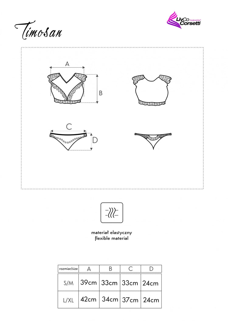 Set sexy Timosan din dantelă pentru cadou