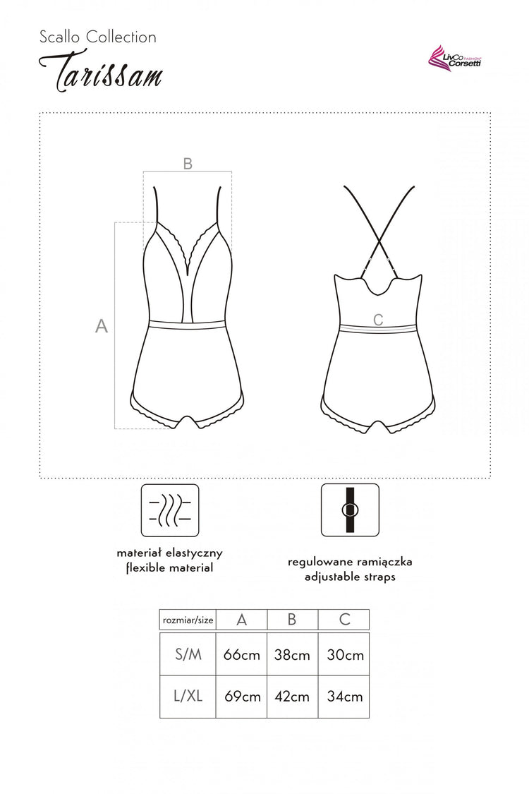 Body Tarissam roz cu dantelă și talie elastică