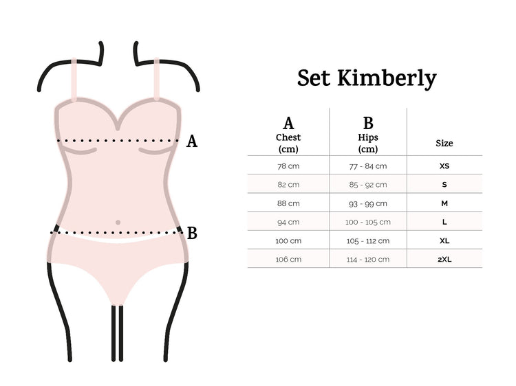 Set Neglijeu și String din Dantelă Kimberly