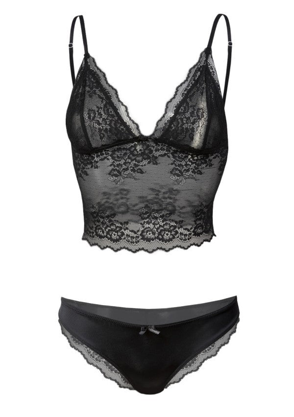 Set sexy din dantela Melody, lenjerie senzuală