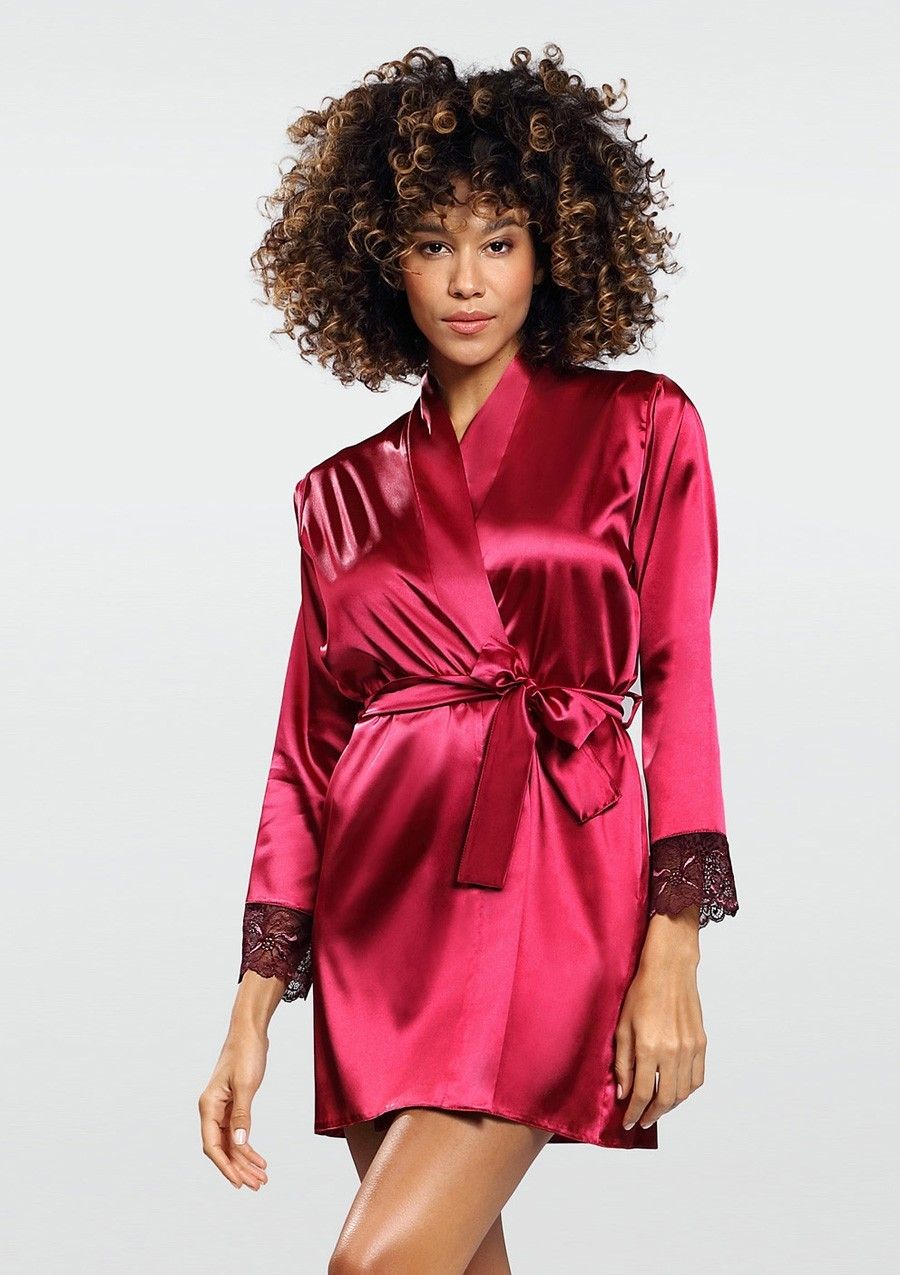 Halat din Satin Gosia cu Dantelă