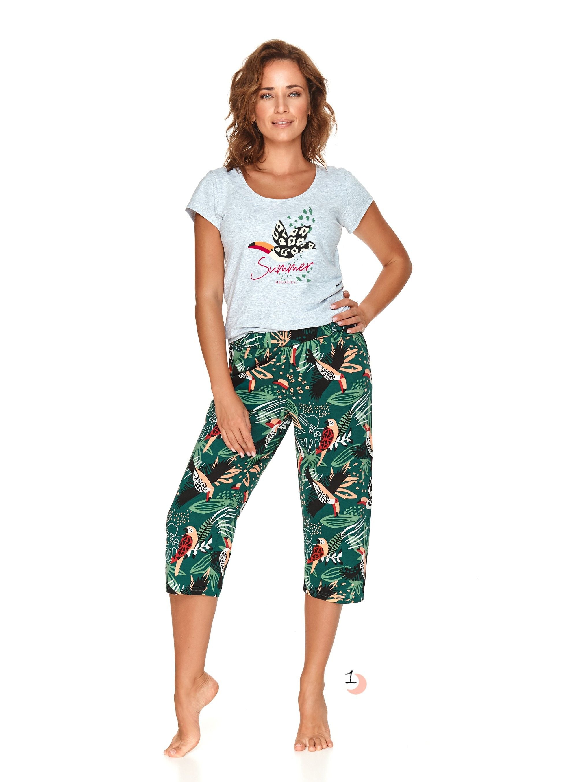 Pijama Bumbac Sonia 2661 cu model exotic