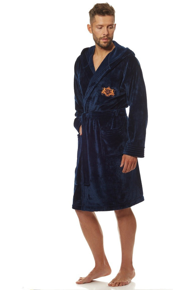 Halat de baie/casă Costa dark blue pentru bărbați