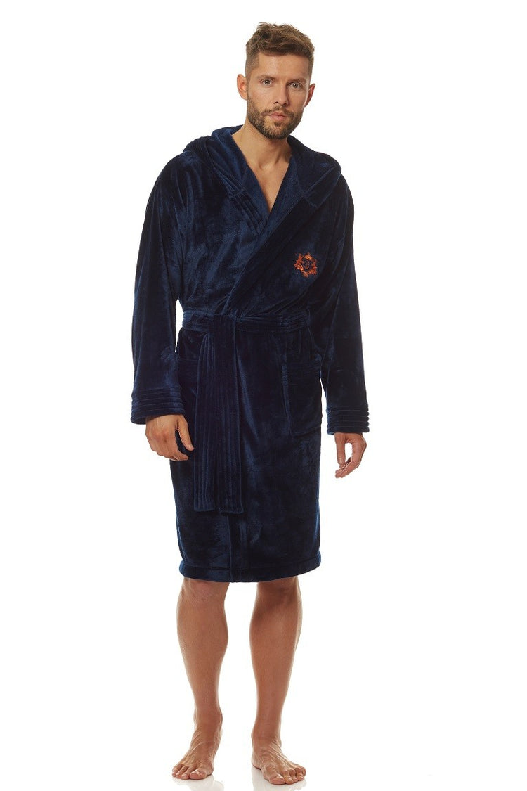 Halat de baie/casă Costa dark blue pentru bărbați