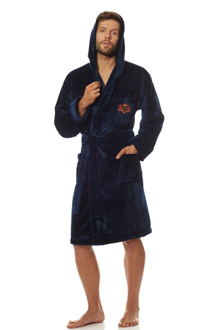 Halat de baie/casă Costa dark blue pentru bărbați