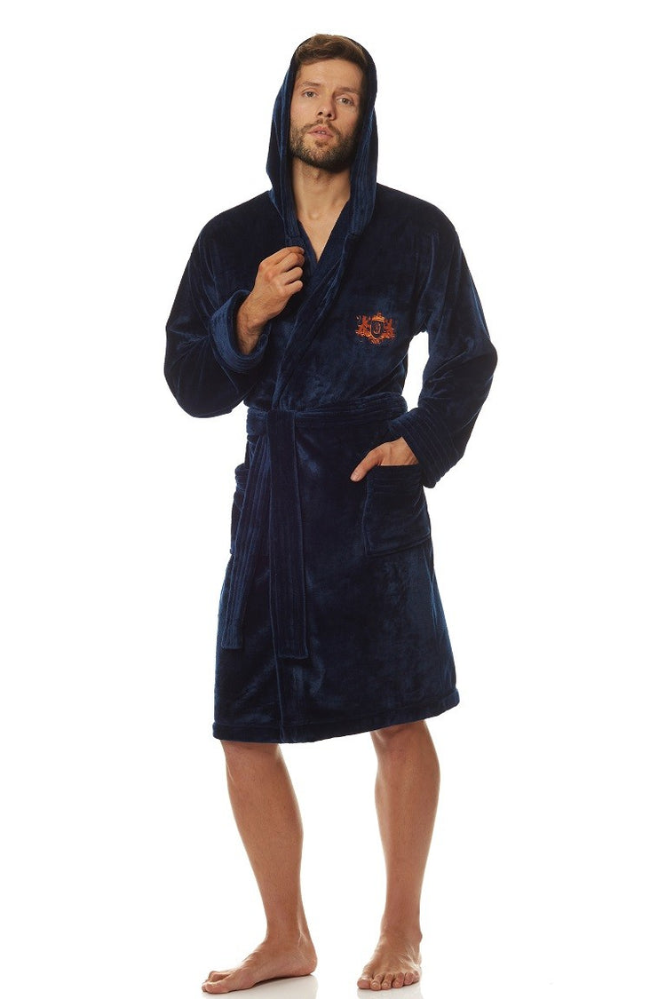 Halat de baie/casă Costa dark blue pentru bărbați