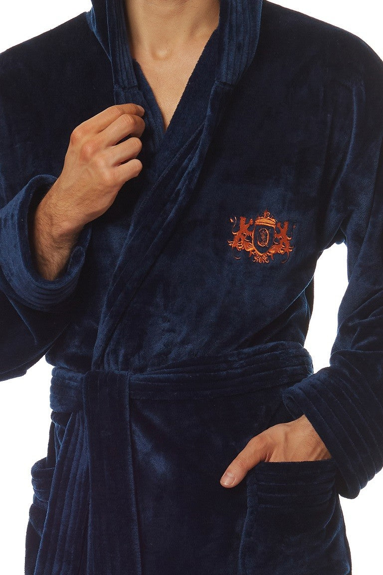 Halat de baie/casă Costa dark blue pentru bărbați
